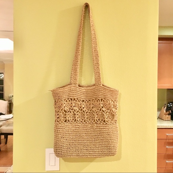 Handbags - Raffia straw boho tote bag